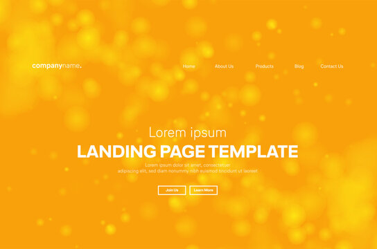 Abstract modern technology Landing page template, flowing line digital technology, smooth particle wave, big data techno design concept background wallpaper, Annual reports, flyer, poster, cover. EPS 
