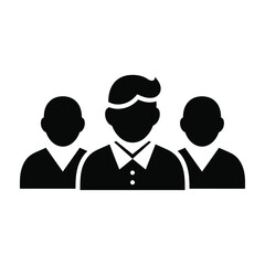 Fototapeta premium Group of People Icon Representing Leadership and Team Management Symbol for Business Interface