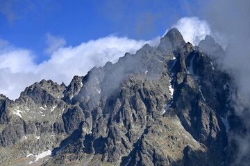Wysokie Tatry, szczyty i przełęcze w masywie Łomnickiego Szczytu, góry powyżej Tatrzańskiej Łomnicy, Słowacja, Europa © Albin Marciniak