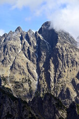 Wysokie Tatry, szczyty i przełęcze w masywie Łomnickiego Szczytu, góry powyżej Tatrzańskiej Łomnicy, Słowacja, Europa © Albin Marciniak