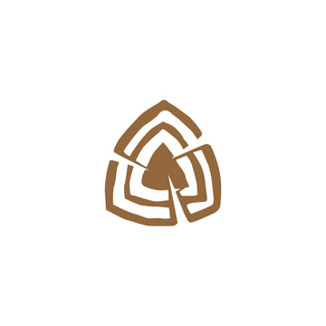 Unique circular abstract emblem design inspired by tree trunk rings and raw wood logs. Perfect branding asset for premium woodworking, craft studios, or natural eco products.