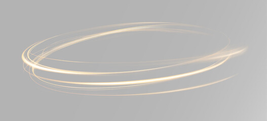 Abstract golden circular ring spiral vortex glowing loop orbit light trail smooth elegant motion graphic © theladydarina