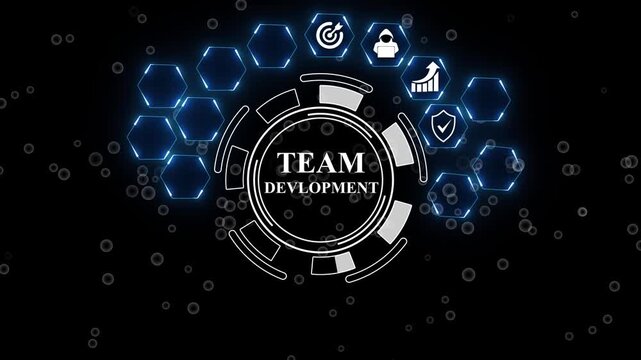 Team development mapping for enhanced user experience, engagement, and conversion optimization. business concept,digital 4k animation video.