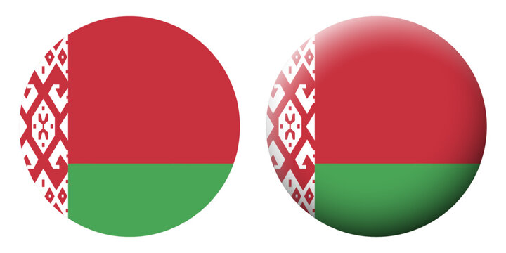 Vector illustration of Belarus flag set on transparent background