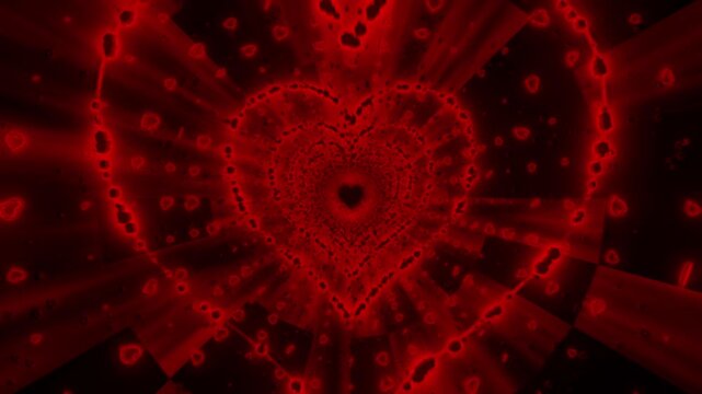 Blood Heart Reactor Particle Tunnel 4K Seamless Loop