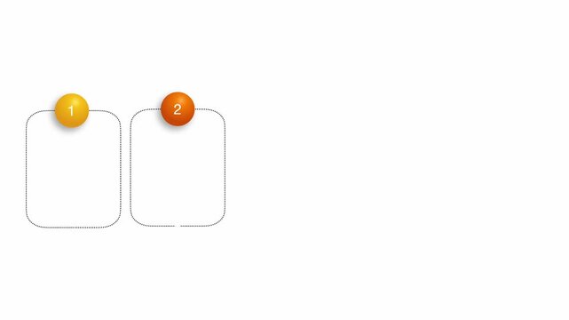 animated video of business plan infographic  5 and 6 steps template, rectangle shape and multi color label for strategic planning, business presentations and reports