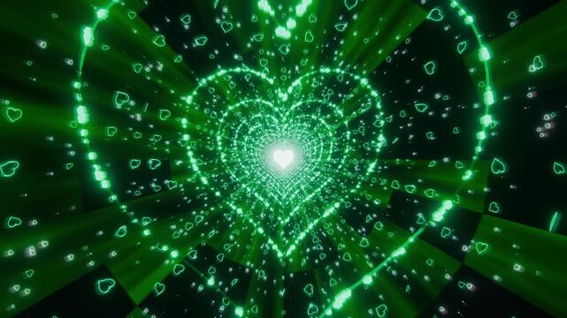 Green Heart Reactor Particle Tunnel 4K Seamless Loop