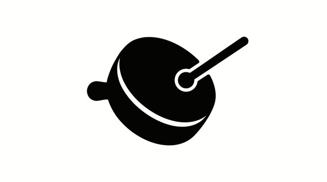Minimalist vector icon of a traditional percussion instrument drum.