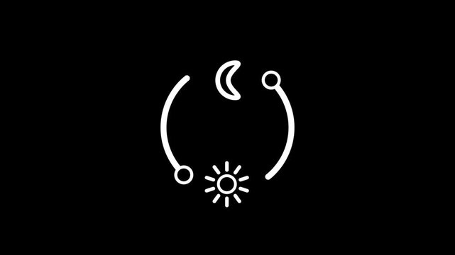 Animated fingerprint scanner line icon looping motion graphic, futuristic biometric authentication HUD element, cuber security access symbol on black background 4k video loop.