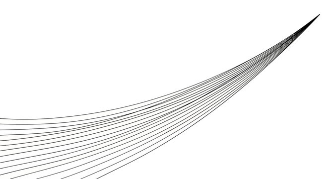Abstract flowing lines illustration on white background, minimalist design, modern graphic element