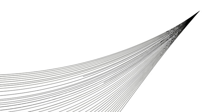 Abstract Curved Lines Background - Black and White Geometric Pattern
