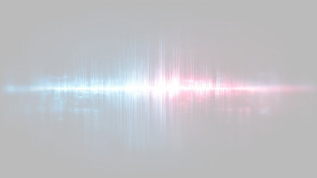 Futuristic neon sound line waveform spectrum glowing audio equalizer music visualization design.