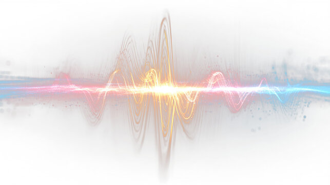 Cyber neon sound wave line spectrum glowing audio waveform equalizer abstract music visualization design.