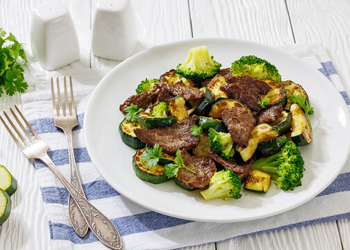 Keto Beef Stir Fry with Green Veggies
