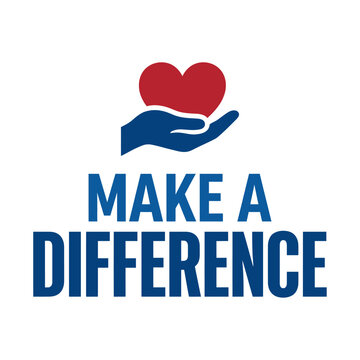 Make A Difference Inspirational Typography