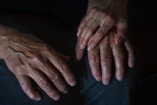 Doctor holding hand offering comfort and healthcare support indoors