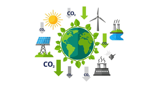 Sustainable Energy and Earth Conservation Concept