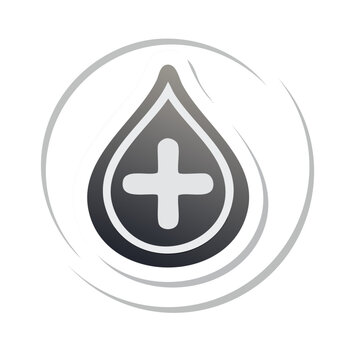 Flat design plus sign icon on transparent background