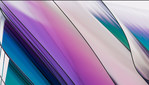 Abstract colourful gradient 3d render background with smooth waves