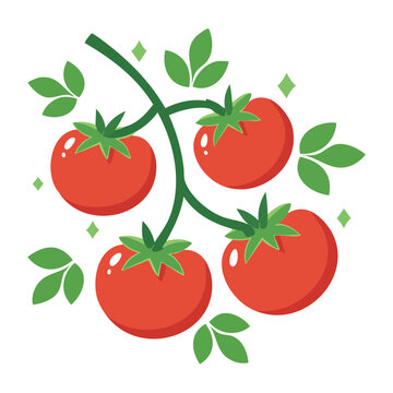 Flat design strawberry cluster vector