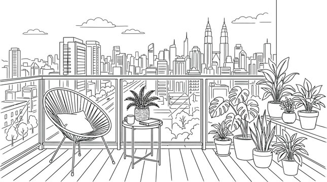 sketch of a park