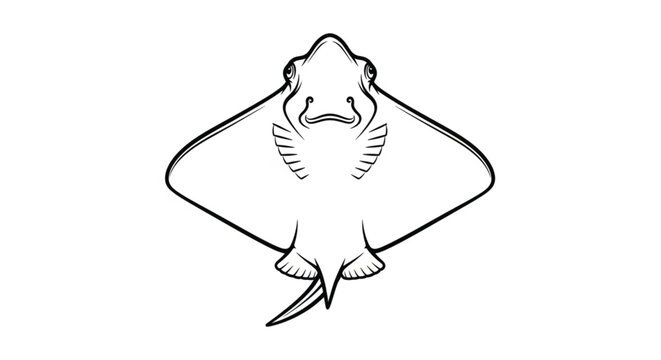 Detailed illustration of a stingray fish.