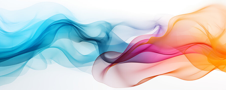 Flowing translucent color waves blending across a minimalist background