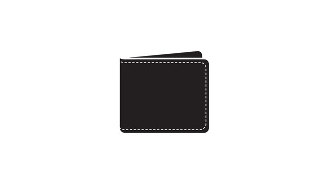 Black leather wallet with white stitching