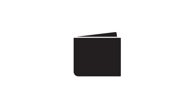 A black wallet icon