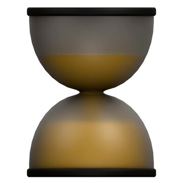 Minimalist 3D rendered hourglass representing the concept of passing time.