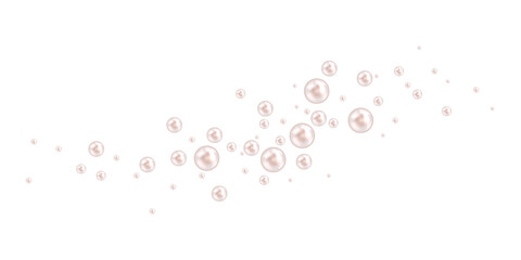 White pearl beads border.Beautiful vector background eps 10 © Pilangenceng art