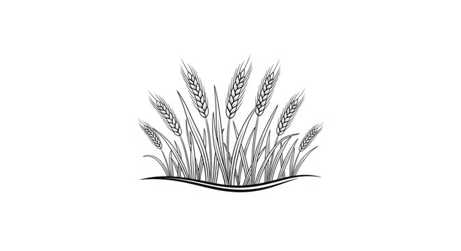 Detailed illustration of wheat grass.