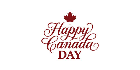 Happy canada day greeting with maple leaf © Ruhina