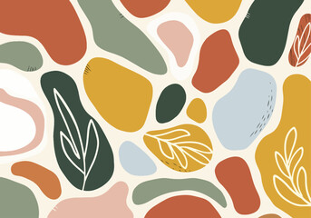 Fototapeta premium Creative color blocks abstract background vector with contemporary artistic style
