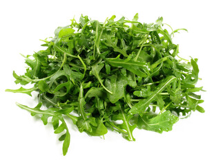 Fototapeta premium Fresh Rucola Salad isolated on white Background