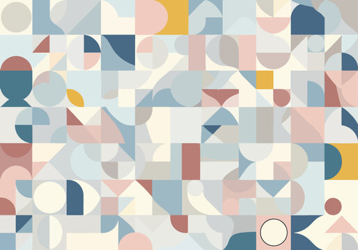 Pastel inspired abstraction highlighting proportion repetition and contemporary design language