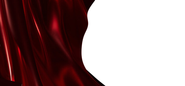 Elegant red curtain backdrop, ideal for backgrounds, luxurious designs, and creative projects. Provides space for text a
