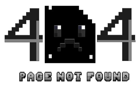 retro pixel 404 Page Not Found error message 8-bit art graphic with smile disk