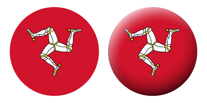 Vector illustration of Isle of Man flag set on transparent background