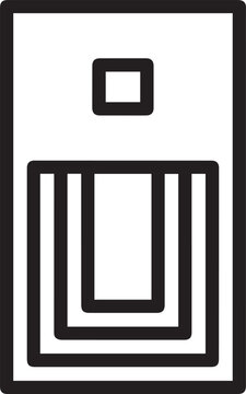 Premium Minimalist Light Well Shaft Icon for Construction Safety, Architectural Planning, Underground Utility Mapping, Emergency Exit Design, Subterranean Infrastructure Visualization