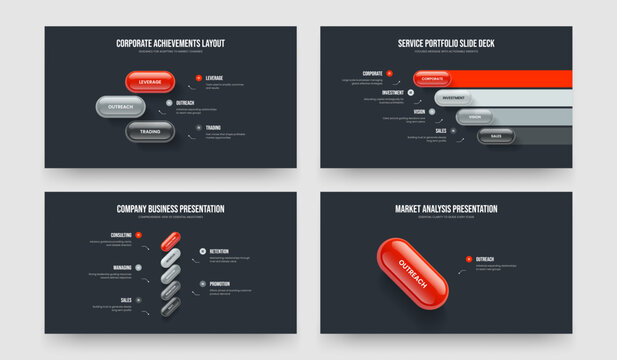 Digital Introduction Three Four Five One Step Infographic Frame Design Vector Illustration Collection. Project Report 3 4 5 1 Element Diagram Slideshow Layout Bundle.