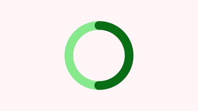 Circular progress bar loading ring vector design with green expanding radial stroke path for futuristic technology dashboard user interface and digital waiting preloader overlay.