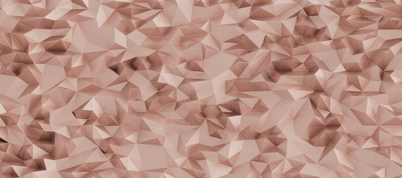 Seamless abstract geometric low poly background texture pattern with soft brown tones.