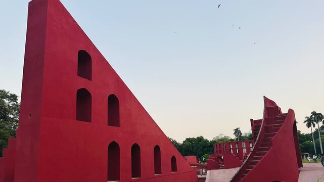 One of Delhi's most fascinating monuments, built for observing and studying astronomical phenomena. also called jantar mantar