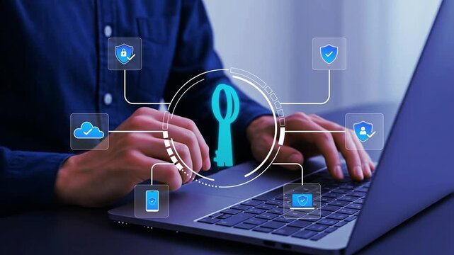 Passkey Authentication and Passwordless Security with Encryption Key, Digital Identity Verification and Secure Access Technology