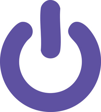 Power Button Icon to Turn on Electronic Equipment
