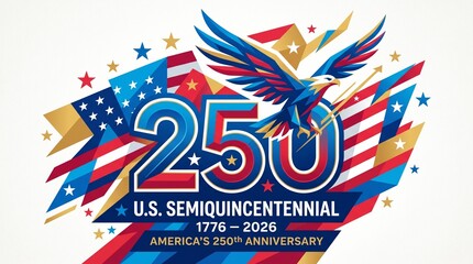 Fototapeta premium vector background for the 250 years of Independence celebration of the United States of America / USA