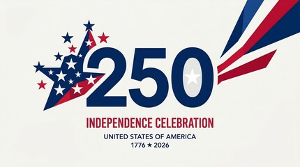 Fototapeta premium vector background for the 250 years of Independence celebration of the United States of America / USA