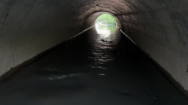 concrete culvert system channels water efficiently, preventing flooding and erosion in roads and landscapes
