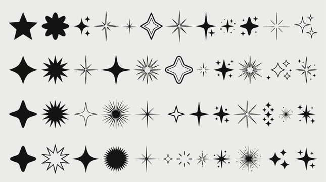 Stars set icons. Rating star signs collection &ndash; vector for stock